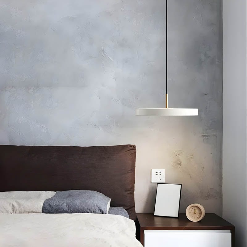 Minimalist Iron & Acrylic Pendant Light - Adjustable Cord, LED Bulb Included