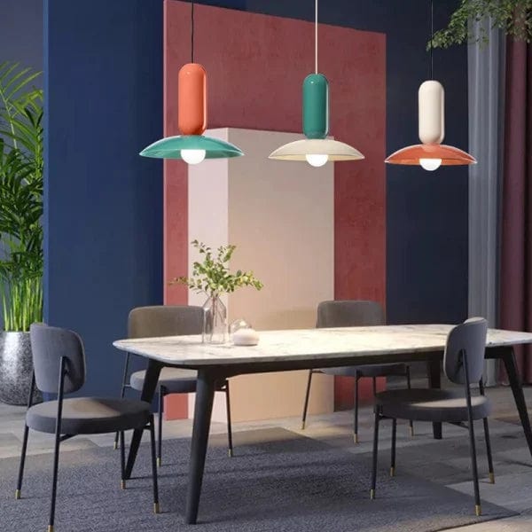 Macaron Frisbee Pau Pendant Lamp - Playful & Sophisticated Design