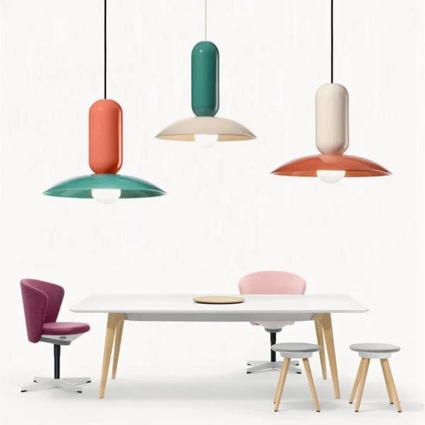 Macaron Frisbee Pau Pendant Lamp - Playful & Sophisticated Design