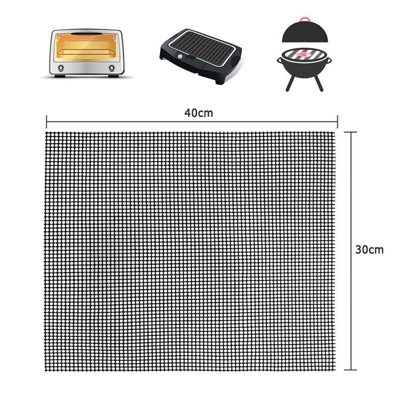 Non-Stick BBQ Grill Mesh Mat – Reusable & Heat-Resistant