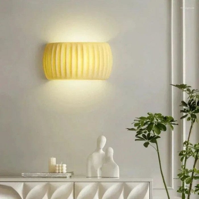 Modern Art Deco Resin Ribbed Wall Sconce