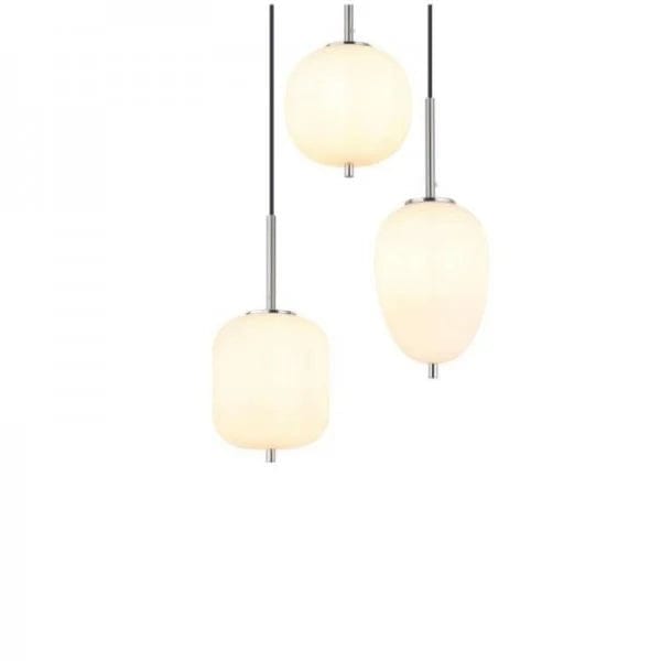 Blacky Pendant Light - Modern Smoked Glass & Metal Chandelier