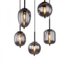 Blacky Pendant Light - Modern Smoked Glass & Metal Chandelier