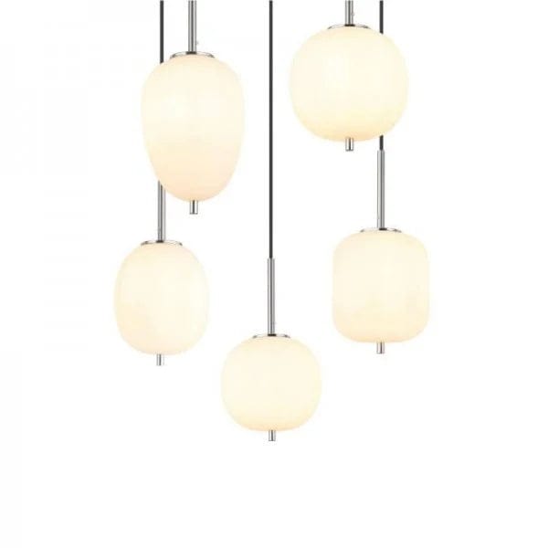 Blacky Pendant Light - Modern Smoked Glass & Metal Chandelier