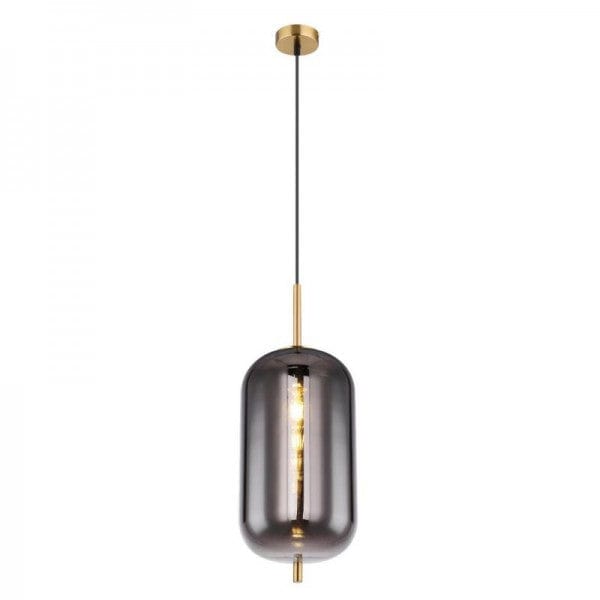 Blacky Pendant Light - Modern Smoked Glass & Metal Chandelier