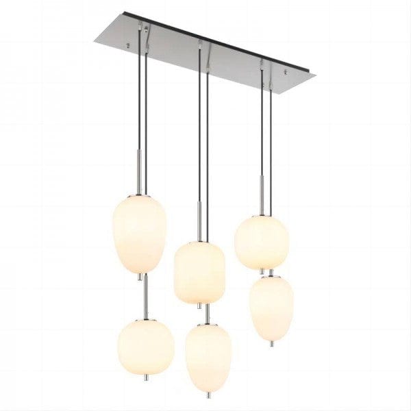 Blacky Pendant Light - Modern Smoked Glass & Metal Chandelier