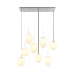 Blacky Pendant Light - Modern Smoked Glass & Metal Chandelier