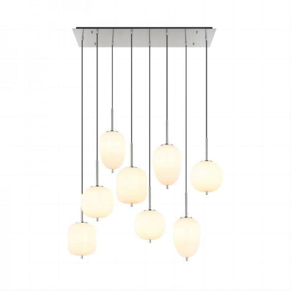 Blacky Pendant Light - Modern Smoked Glass & Metal Chandelier