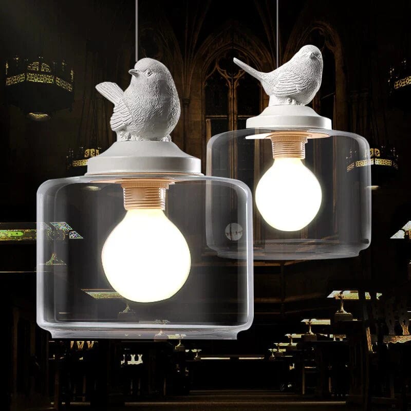 Bird Hanging Lamp - Whimsical Elegance with Warm LED Lighting