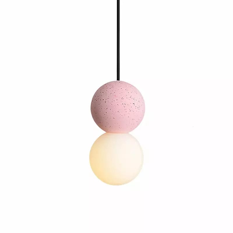 Origo Pendant Lamp - Volcanic Rock & Opal Glass Diffuser LED Light