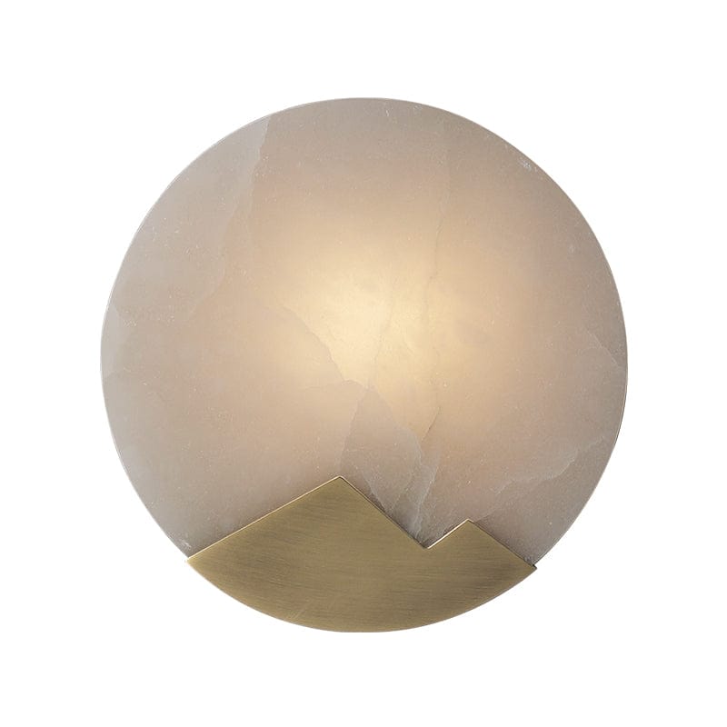 Nordic Minimalist Marble Wall Light – Elegant Brass