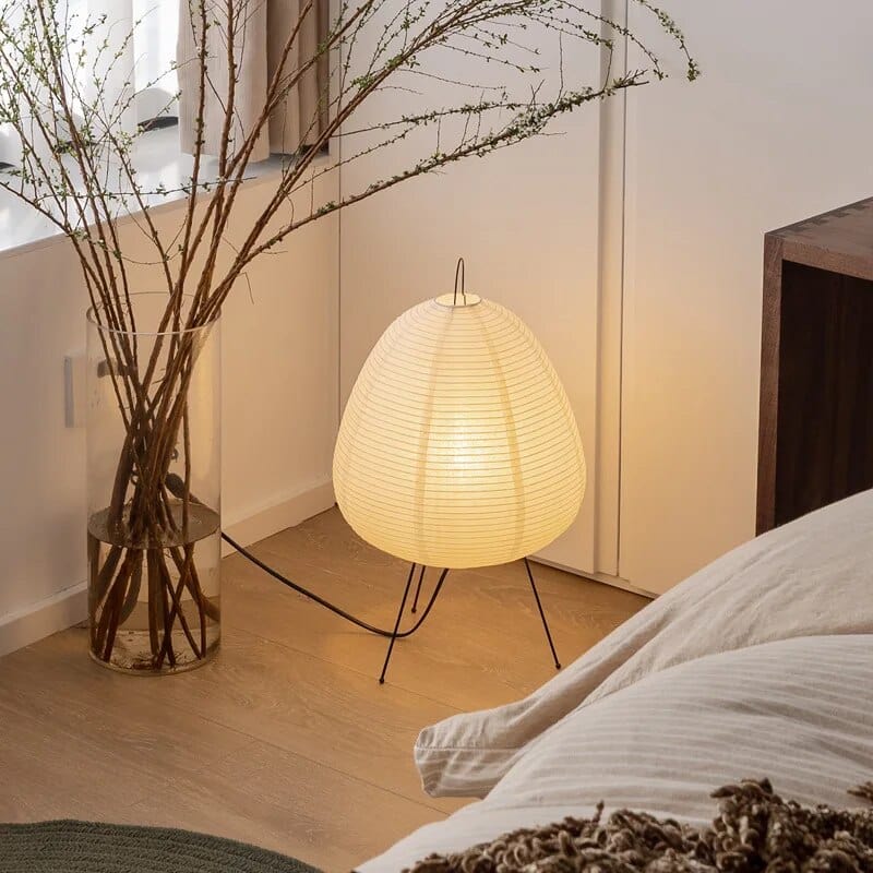 Japanese Rice Paper Lamp – Artistic LED Light for Peaceful Ambience