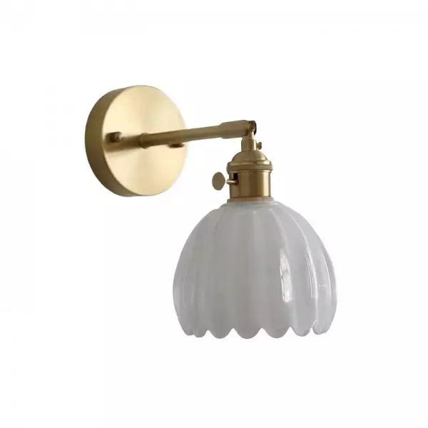 Retro Flower Bud Tulip Glass Wall Lamp – Vintage Charm for Timeless Elegance