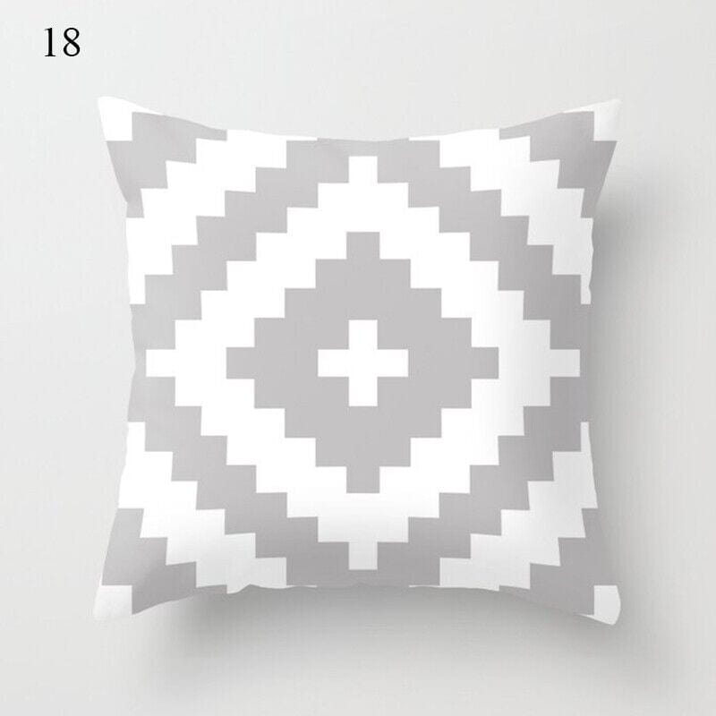 18" Abstract Art Pillow Cover – Soft Cushion for Home Decor