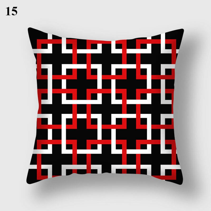 18" Abstract Art Pillow Cover – Soft Cushion for Home Decor