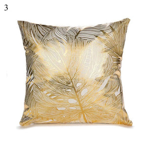 Gold Black Print Cushion Cover Geometric Throw Pillow Case Printed Pillowcase