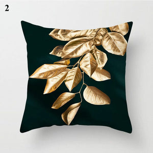 Gold Black Print Cushion Cover Geometric Throw Pillow Case Printed Pillowcase