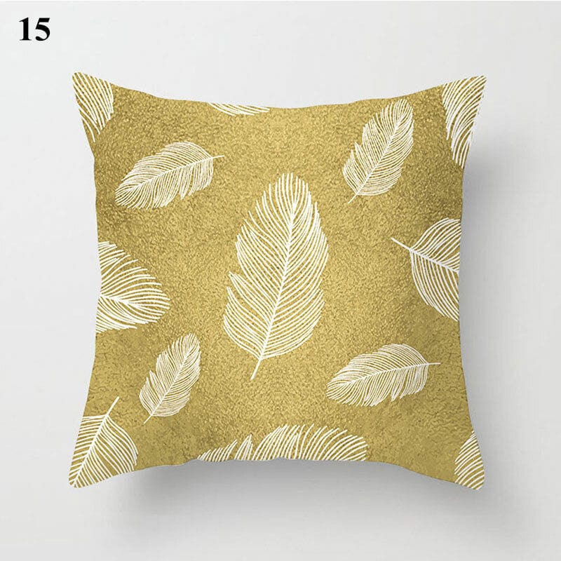 Gold Black Print Cushion Cover Geometric Throw Pillow Case Printed Pillowcase