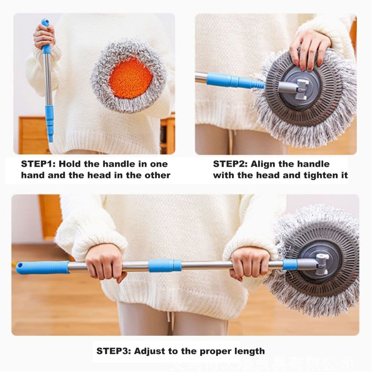 SpinMop Adjustable Cleaning Mop – Effortless 360° Cleaning