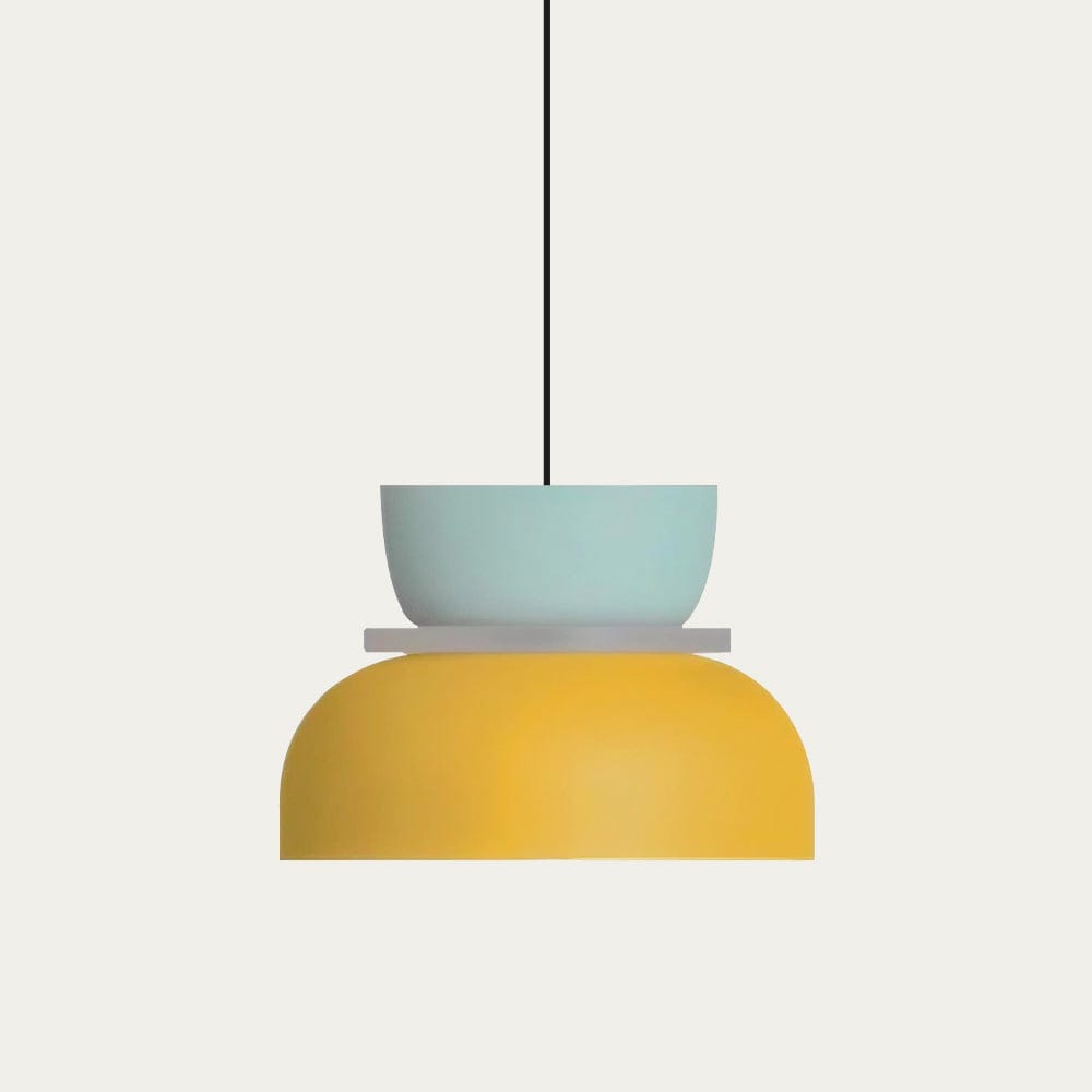 Color-Block Acrylic Pendant Light with Nordic Macaron Design