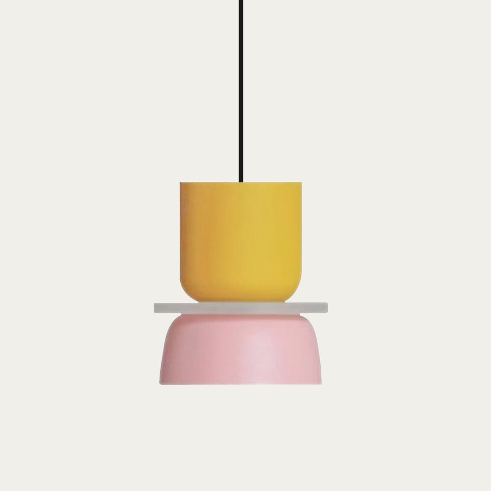 Color-Block Acrylic Pendant Light with Nordic Macaron Design