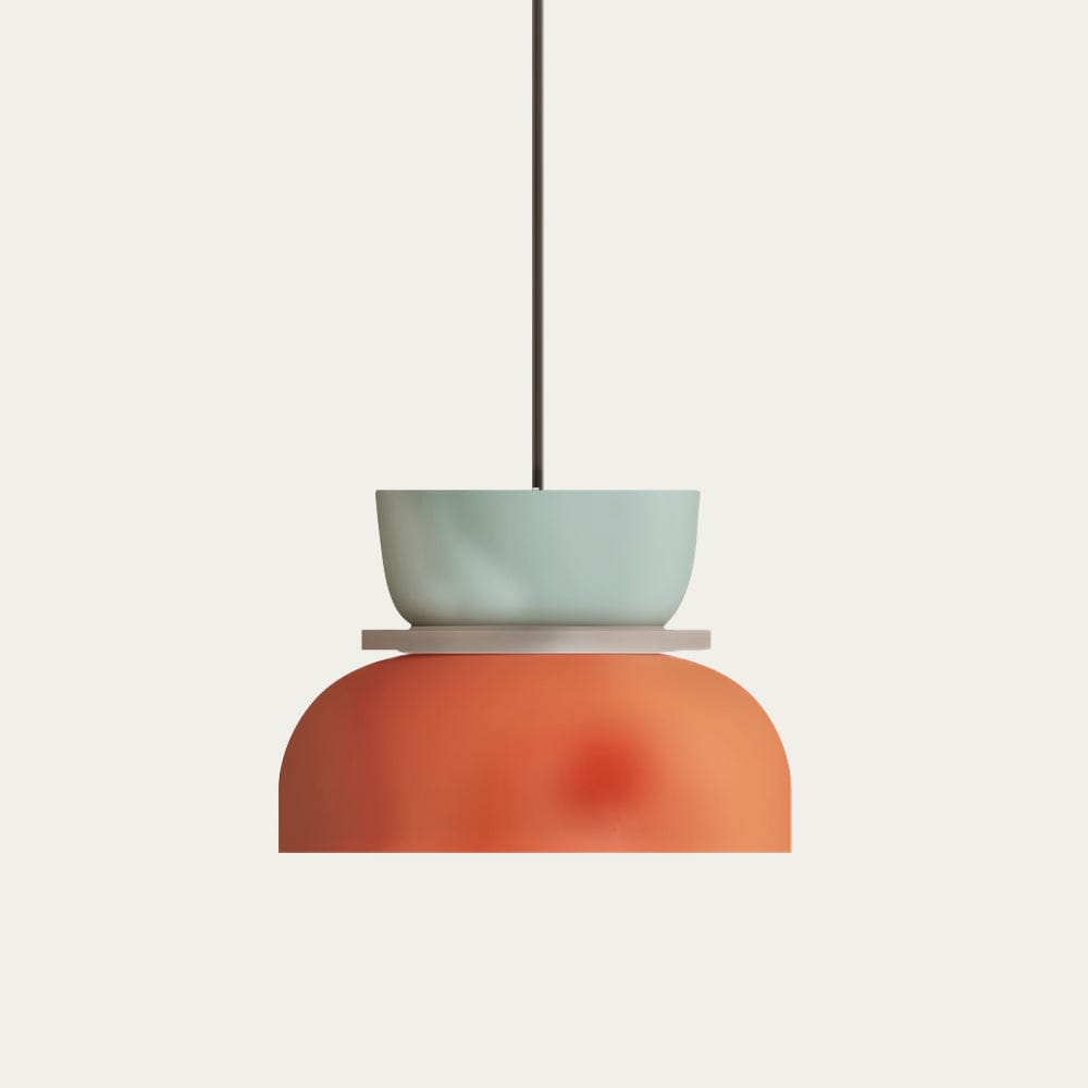 Color-Block Acrylic Pendant Light with Nordic Macaron Design