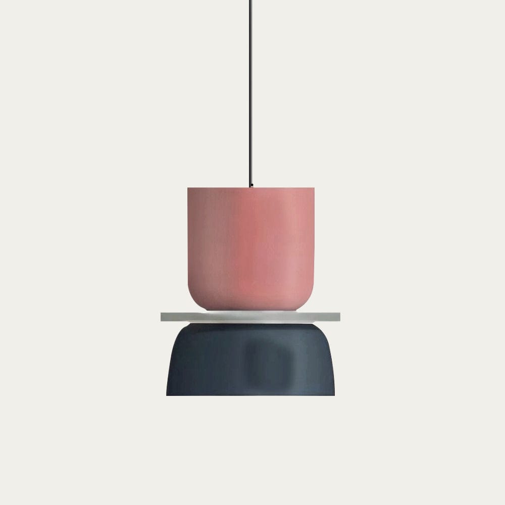 Color-Block Acrylic Pendant Light with Nordic Macaron Design