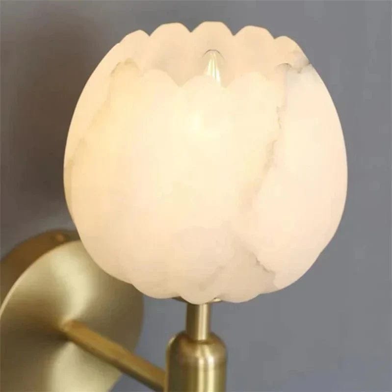 Marble Rose Wall Light – Elegant Floral LED Lamp