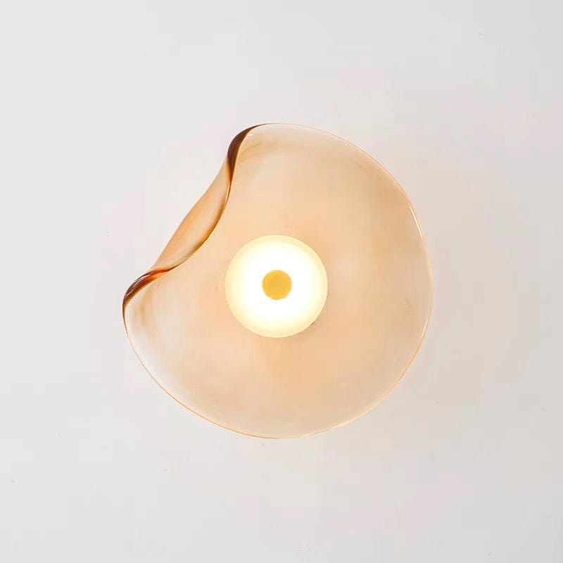 Modern Decorative Wall Light – Amber Smoked Glass & LED Design