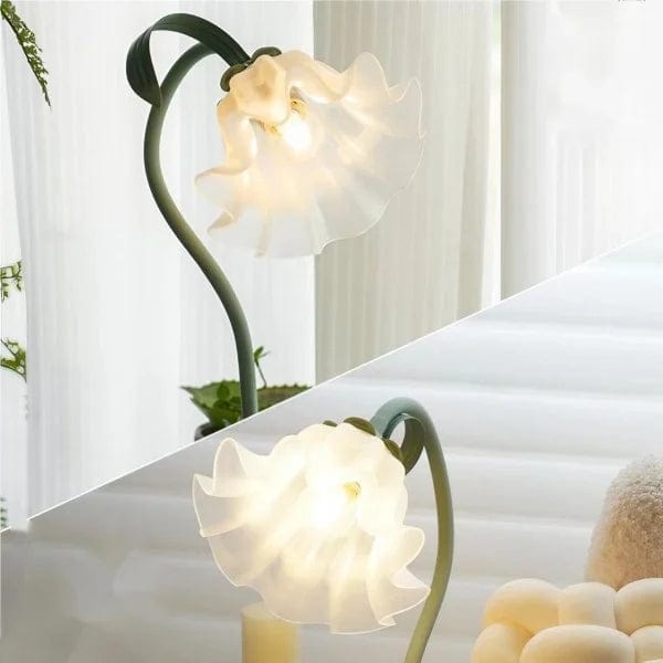 Vintage Adjustable Flower Table Lamp – Elegant, Nostalgic Design with Practical Lighting