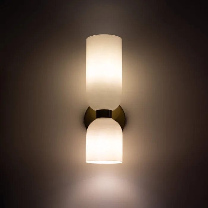 Double Head Glass Wall Lamp – Contemporary LED Sconce for Modern Spaces