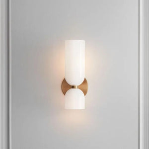 Double Head Glass Wall Lamp – Contemporary LED Sconce for Modern Spaces